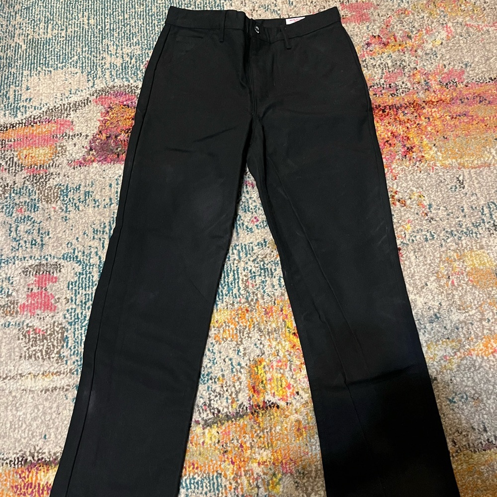 Left Field NYC Black Duck Mt Vernon 13 oz Work Uniform Chinos 32/28.25